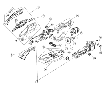 Part Location Diagram of 2280330000 Dirt Devil Drain Cap Assembly